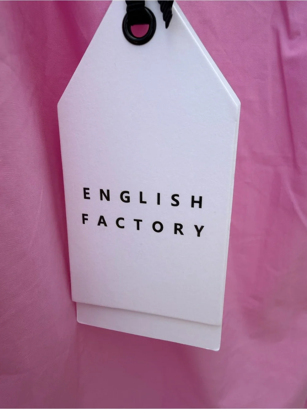 English Factory Pink Puff-Sleeve Square Neck Blouse